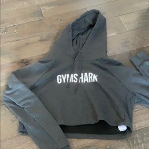 Gym shark cropped hoodie